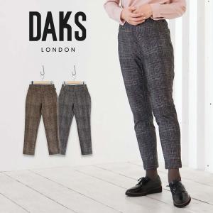 レギンスパンツ レディース DAKS ダックス  日本製 裏起毛 メランジチェック柄 ズボン ロング  女性 プレゼント ギフト 06242762