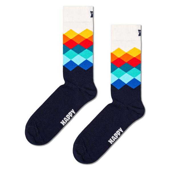 Happy Socks ハッピーソックス Faded Diamond フェイディド ダイヤモンド ク...