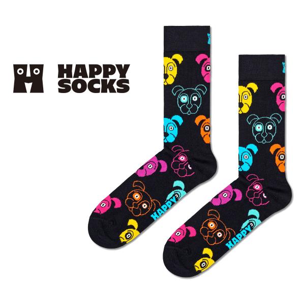 Happy Socks ハッピーソックス Dog ドッグ クルー丈 ソックス 靴下 ユニセックス メ...