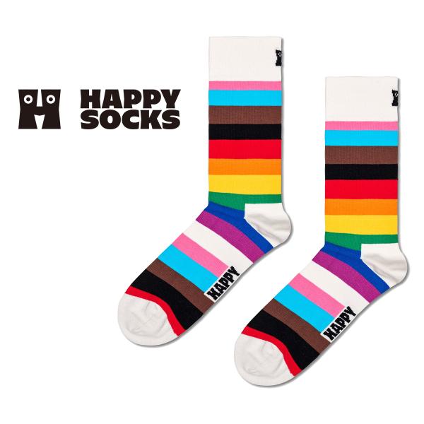 Happy Socks ハッピーソックス Pride Stripe プライド ストライプ  クルー丈...