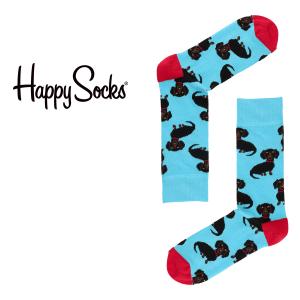 Happy Socks ハッピーソックス DACHSHUND  クルー丈 ソックス 靴下 ユニセックス メンズ ＆ レディス プレゼント10221906