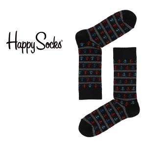 Happy Socks ハッピーソックス ANCHOR STRIPE （ アンカー ストライプ ） クルー丈 ソックス 靴下 ユニセックス メンズ ＆ レディス プレゼント10221913｜glanage