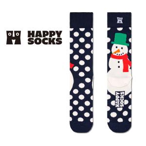 Happy Socks ハッピーソックス Jumbo Snowman ジャンボ スノーマンクルー丈 ソックス 靴下 ユニセックス メンズ レディース 10231155｜glanage