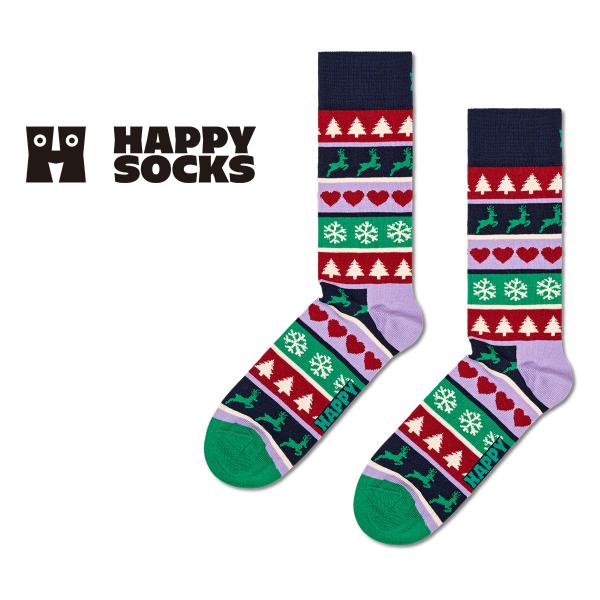 Happy Socks ハッピーソックス Christmas Stripeクリスマス ストライプクル...