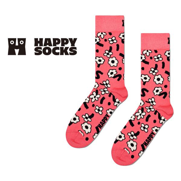 Happy Socks ハッピーソックス Dancing Flower ダンシング フラワー ピンク...
