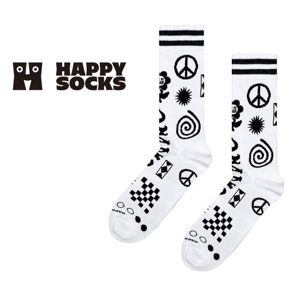 Happy Socks ハッピーソックス Random Rave ランダム レイブ クルー丈 ソック...