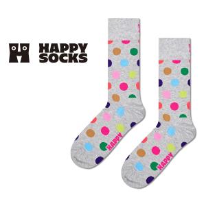 Happy Socks ハッピーソックス Big Dot ビッグ ドット クルー丈 ソックス 靴下 メンズ レディース 10240100｜glanage