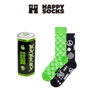 [2足セット]Happy Socks ハッピーソックス エナジードリンク 3Pack Gift Set GIFT BOX クルー丈 ソックス 靴下 メンズ レディース 10243002｜glanage