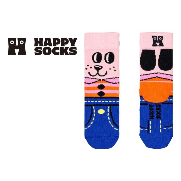 Happy Socks ハッピーソックス Kids Doggo ドッゴ ドッグ 犬 子供 クルー丈 ...