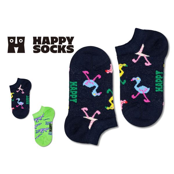 [2足セット]Happy Socks ハッピーソックス Kids Animals アニマルズ 2-P...