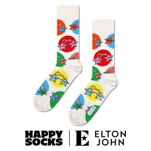 Happy Socks ハッピーソックスHappy Socks × Elton John エルトン ジョン Elton Glasses グラシズ クルー丈 ソックス 靴下 メンズ レディース 14240001｜glanage