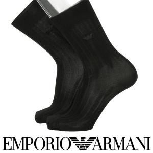 EMPORIO ARMANI エンポリオ アルマーニ メンズ ビジネス 抗菌防臭 ソックス 靴下 Dress リブ クルー丈 ソックス