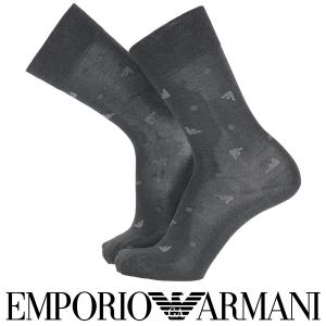 EMPORIO ARMANI エンポリオ アルマーニ ビジネス イーグル＆ドット COOL 強撚糸使用 メンズ 紳士 ソックス 靴下 男性