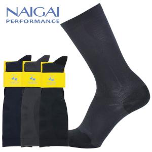 着圧ソックス 男性用 ビジネスソックス クルー丈 NAIGAI PERFORMANCE ナイガイ パフォーマンス アーチフィットサポート 2332-209