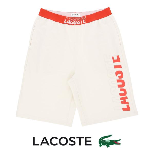 LACOSTE ラコステ LOGO SHORTS グラフィカルネームロゴ ポケット付き ハーフパンツ...