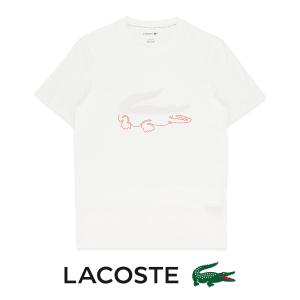 LACOSTE ラコステ CROCO PRINT T-SHIRTS グラフィカルクロコ クルーネック 半袖 Tシャツ ラウンジウェア EUサイズ 男性 メンズ ブランド 53135983｜glanage