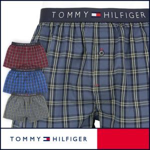 50%OFFセール TOMMY HILFIGER トミーヒルフィガー Flag Woven Boxer Check コットン チェック トランクス 5335-5240 メンズ ポイント10倍