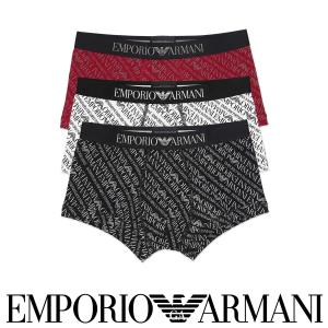 EMPORIO ARMANI エンポリオ アルマーニ ボクサーパンツ ブランド ALL OVER LOGO オール オーバー ロゴ  コットン 綿  前閉じ EUサイズ 男性 メンズ 54075069｜glanage