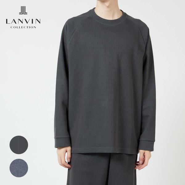 LANVIN COLLECTION ランバン コレクション 針抜きダブルフェイス クルーネック 長袖...