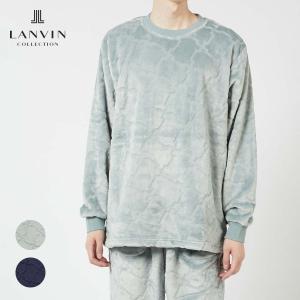 LANVIN COLLECTION ランバン コレクション 滑らかフリース クルーネック 長袖 トップス スウェットシャツ ラウンジウェア メンズ 男 部屋着 54434032の商品画像