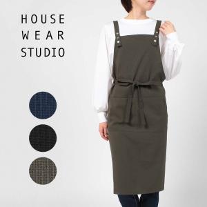 HOUSE WEAR STUDIO ハウスウェアスタジオ ポリエステルトロ ポリエステル100％ 無地 前結び ロング エプロン レディース ギフト プレゼント 保育士 70370783｜ナイガイ公式オンラインショップ