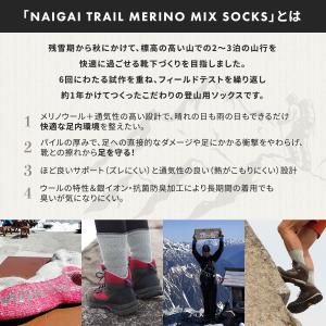 登山 ソックス メリノウール混 抗菌防臭 クル...の詳細画像3