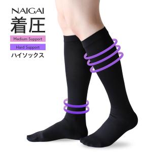 新発売キャンペーン[ハイソックス] NAIGAI COMFORT ナイガイ コンフォート アーチフィットサポート レディース 靴下 女性用 着圧 日本製  着圧ソックス 90302001｜glanage