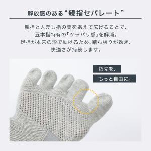 登山 5本指 スポーツソックス メリノウール混...の詳細画像5