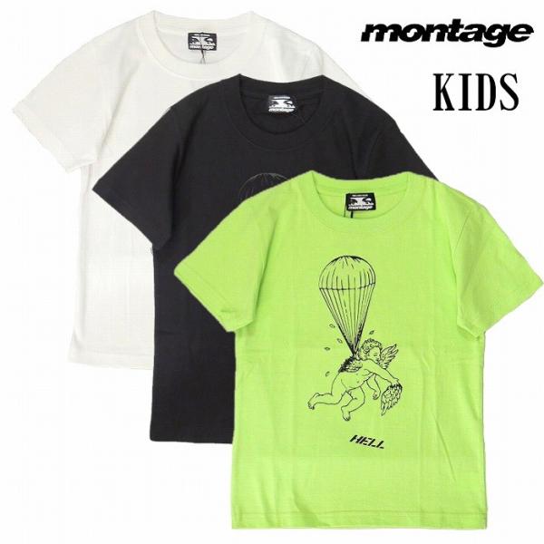 モンタージュ montage キッズ 子供服 Tシャツ 半袖 グラフィック FALLEN ANGEL...