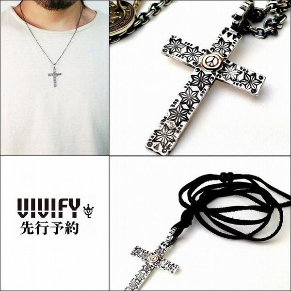 ビビファイ VIVIFY  クロスネックレス　十字架　シルバーCross Necklace/麻の葉（...