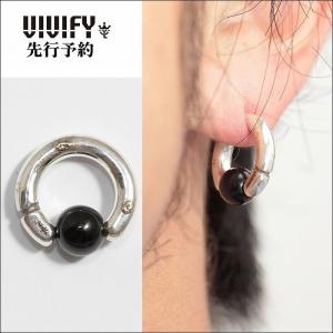 ビビファイ VIVIFY ボディピアス オニキス シルバーBody Pierce/about9〜8G(S) w/gold 受注生産｜glandproof