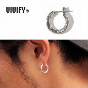 VIVIFY（ビビファイ） ピアス シルバー フープピアス SquareLine Hoop