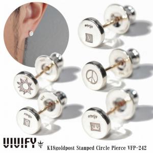 VIVIFY（ビビファイ） ピアス シルバー フープピアス SquareLine Hoop