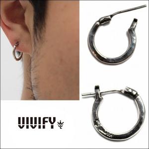 VIVIFY（ビビファイ） ピアス シルバー フープピアス SquareLine Hoop