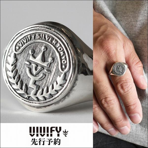 ビビファイ VIVIFY  リング シルバー カレッジリングHallmarks Coin Seal ...
