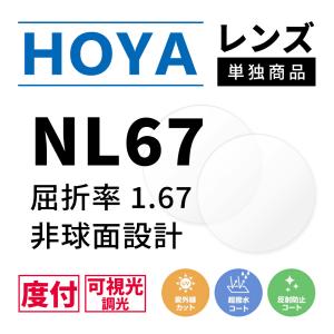 HOYA 度付き/ 調光 カラーレンズ 非球面設計 屈折率1.60 NL60 可視光調