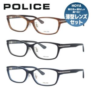 国内正規品 ポリス メガネ フレーム 伊達 度付き 度入り 遠近両用  アジアンフィット POLICE VPLL94J 55 スクエア型 ユニセックス メンズ レディース｜glass-expert