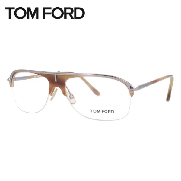 トムフォード メガネ TOM FORD フレーム ティアドロップ ブロー ハーフリム FT5046 ...