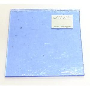 052-AA モレッティ 透明板ガラス　薄コバルトブルー　12x12cm（±1cm程の違いあり）