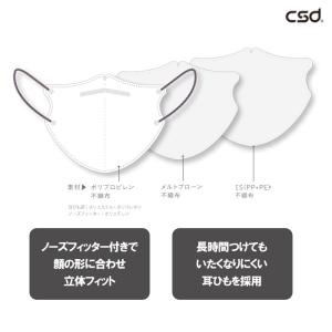 マスク 不織布 CSD 正規品 シンプリーホワ...の詳細画像5