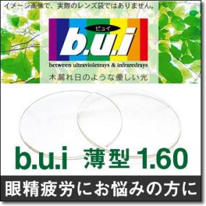 b.u.i：ビュイ 薄型160AS度数付き無色レンズ2枚１組眼精疲労の予防に　PCパソコンレンズ　b...
