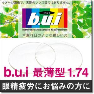 b.u.i：ビュイ 最薄型174AS度数付き無色レンズ2枚１組眼精疲労の予防に　パソコン用レンズ　b...