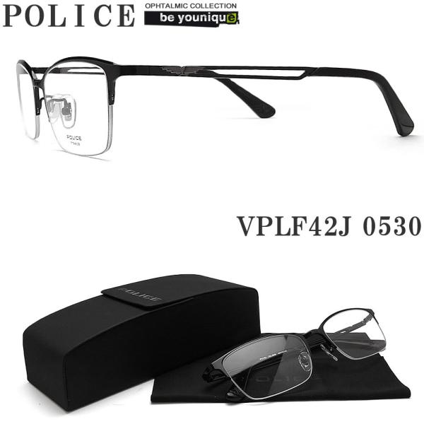 POLICE ポリス メガネフレーム VPLF42J-0530 眼鏡 伊達メガネ 度付き 青色光カッ...