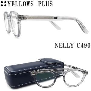 イエローズプラス YELLOWS PLUS メガネ NELLY C-490 眼鏡 クラシック 伊達メガネ 度付き クリアグレー メンズ・レディース 男性 女性 日本製｜glass-papa