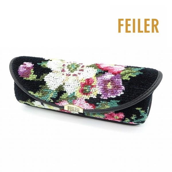 フェイラー FEILER-51 マイディアリー メガネケース セミハードタイプ 花柄 シュニール織　