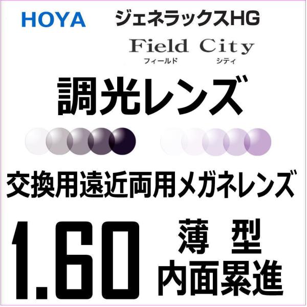 交換用メガネレンズ 累進調光レンズ センシティ2 HOYA 薄型1.60 ジェネラックスHG 遠近両...