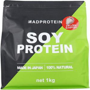 マッドプロテインシリーズ ソイプロテイン ナチュラルストロベリー 1Kg トレーニング 筋肉増量 ゴールデンタイム