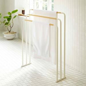 山崎実業　YAMAZAKI　バスタオルハンガー　プレーン　ホワイト　7467