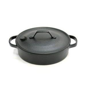 及源鋳造 クックトップ 煮込み鍋 丸浅型 24cm 2.1L 南部鉄器 及源 CT