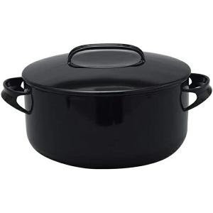 AEON キャセロール IH対応 24cm 黒 野田琺瑯（noda horo） 両手鍋 NOMAKU(ノマク) キャセロール 24cm